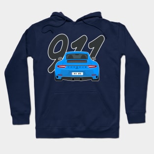 911 gts racing blue Hoodie